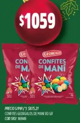 Supermercados Yaguar Georgalos confites de mani oferta