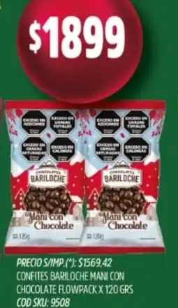 Supermercados Yaguar Confites bariloche mani con chocolate flowpack oferta