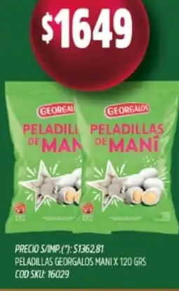 Supermercados Yaguar Georgalos peladillas mani oferta