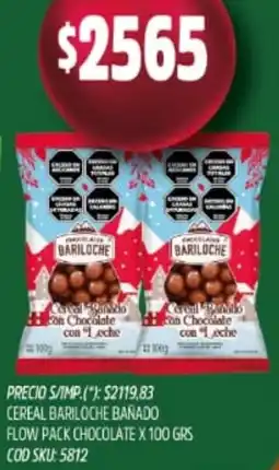 Supermercados Yaguar Bariloche cereal bañado flow pack chocolate oferta
