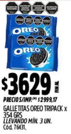Supermercados Yaguar Oreo galle titas tripack oferta