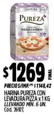 Supermercados Yaguar Harina pureza con levadura pizza oferta