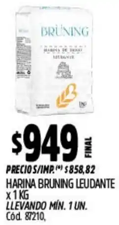 Supermercados Yaguar Bruning harina leudante oferta
