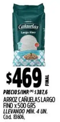 Supermercados Yaguar Cañuelas arroz largo fino oferta