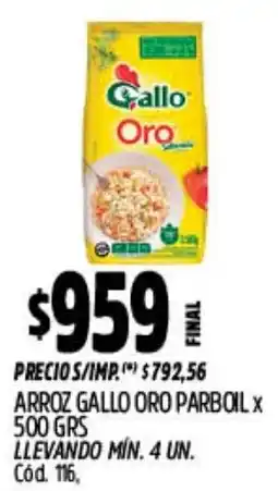 Supermercados Yaguar Gallo oro arroz parboil oferta