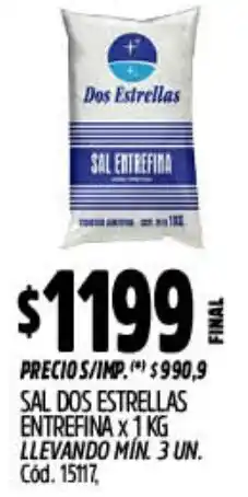 Supermercados Yaguar Dos estrellas sal entrefina oferta