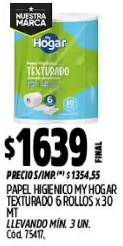 Supermercados Yaguar My hogar papel higienico texturado oferta