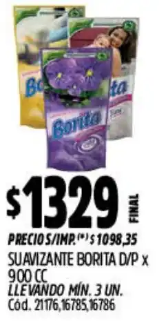 Supermercados Yaguar Borita suavizante d/p oferta