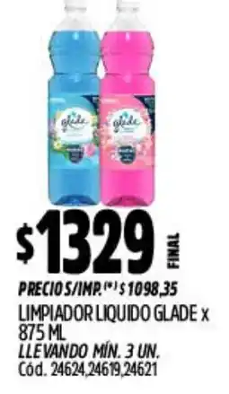 Supermercados Yaguar Glade limpiador liquido oferta