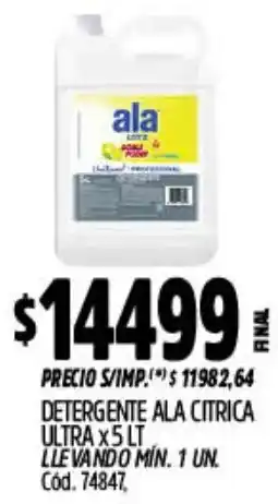 Supermercados Yaguar Ala detergente citrica ultra oferta