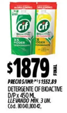 Supermercados Yaguar Cif detergente bioactive d/p oferta