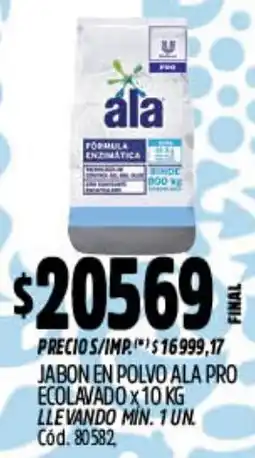 Supermercados Yaguar Ala jabon en polvo pro ecolavado oferta