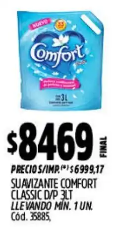 Supermercados Yaguar Comfort suavizante classic d/p oferta