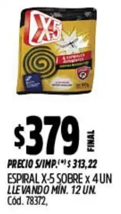Supermercados Yaguar X-5 espiral sobre oferta