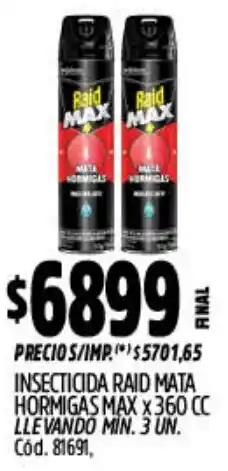 Supermercados Yaguar Raid insecticida mata hormigas max oferta