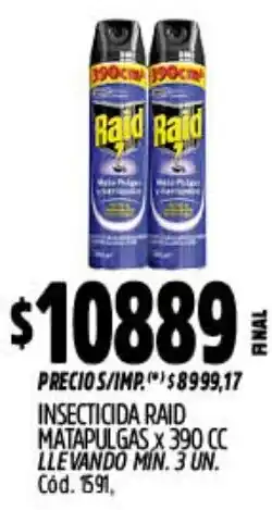 Supermercados Yaguar Raid insecticida matapulgas oferta