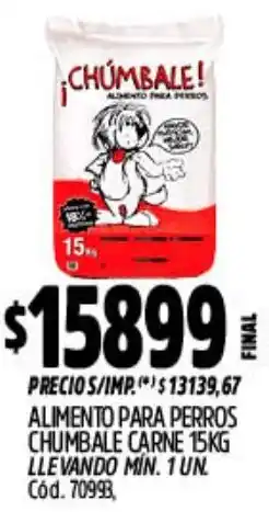 Supermercados Yaguar Chumbale alimento para perros carne oferta