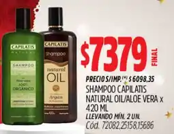 Supermercados Yaguar Capilatis natural shampoo oil/aloe vera oferta