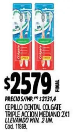 Supermercados Yaguar Colgate cepillo dental triple accion mediano oferta