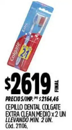Supermercados Yaguar Colgate cepillo dental extra clean medio oferta