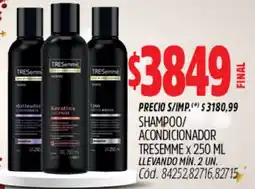 Supermercados Yaguar Tresemmé shampoo/ acondicionador oferta