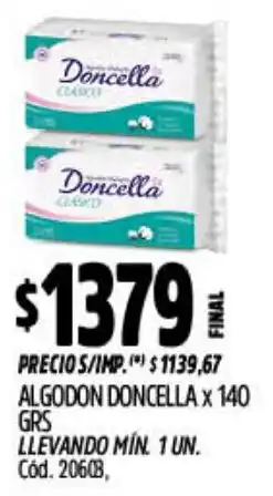 Supermercados Yaguar Doncella algodon oferta