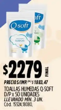 Supermercados Yaguar Q-soft toallas humedas d/p oferta