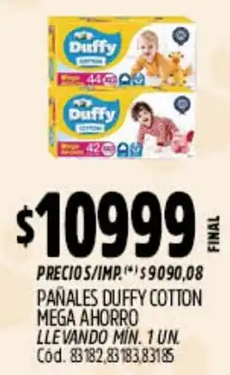 Supermercados Yaguar Duffy pañales cotton mega ahorro oferta