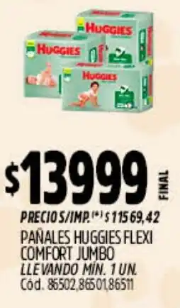 Supermercados Yaguar Huggies pañales flexi comfort jumbo oferta