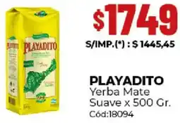 Diarco Playadito yerba mate suave oferta
