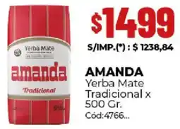 Diarco Amanda yerba mate tradicional oferta