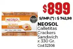 Diarco Neosol galletitas crackers sandwich oferta