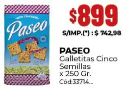 Diarco Paseo galletitas cinco semillas oferta