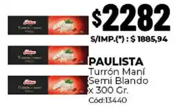Diarco Paulista turrón maní semi blando oferta