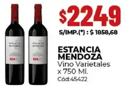 Diarco Estancia mendoza vino varietales oferta