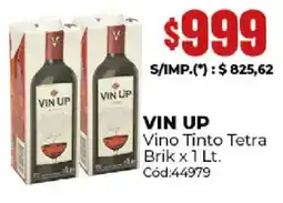 Diarco Vin up vino tinto tetra brik oferta