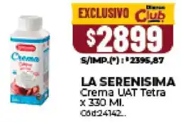 Diarco La serenisima crema uat tetra oferta
