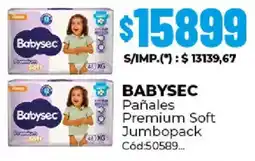 Diarco Babysec pañales premium soft jumbopack oferta