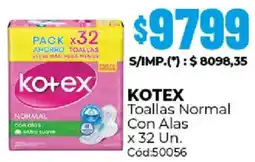 Diarco Kotex toallas normal con alas oferta