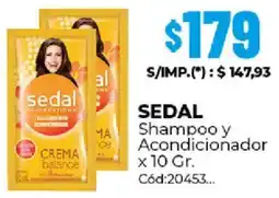 Diarco Sedal shampoo y acondicionador oferta