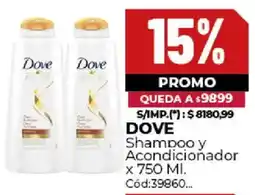 Diarco Dove shampoo y acondicionador oferta