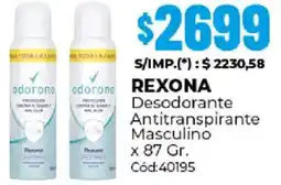 Diarco Rexona desodorante antitranspirante masculino oferta