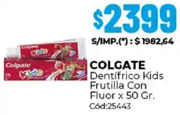 Diarco Colgate dentifrico kids frutilla con fluor oferta