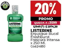 Diarco Listerine enjuague bucal freshburst frescura intensa oferta