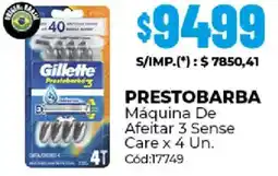 Diarco Gillette prestobarba máquina de afeitar 3 sense care oferta