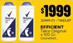 Diarco Rexona efficient talco original oferta