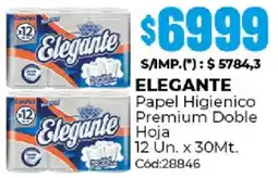 Diarco Elegante papel higienico premium doble hoja oferta