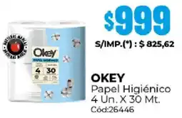 Diarco Okey papel higiénico oferta