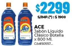 Diarco Ace jabón líquido clásico botella oferta