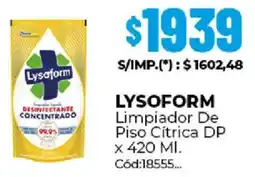 Diarco Lysoform limpiador de piso cítrica dp oferta